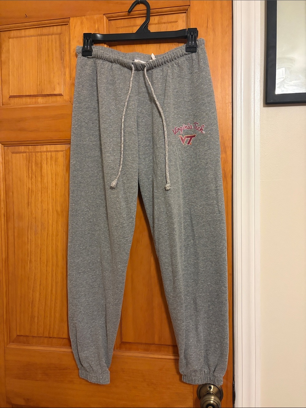 Virginia Tech Gray Women's Joggers with Drawstring Waist